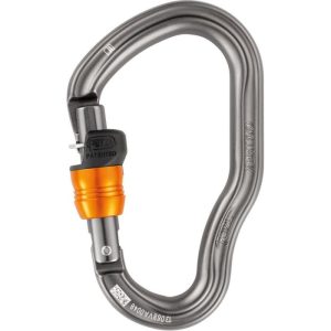 Petzl Vertigo Aluminum Park Carabiner - WIRE-LOCK Automatic Locking System - Gray