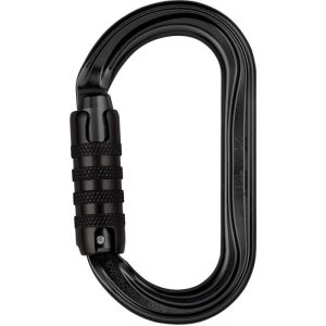 Petzl OK Aluminum Carabiner - 3-Stage Locking - Black
