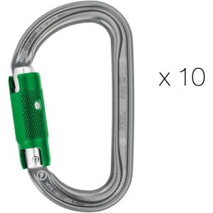 Petzl Am'D Aluminum Carabiner - Pin Locking - Gray (10-Pack)