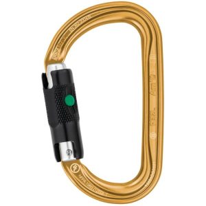 Petzl Am'D Aluminum Carabiner - 3-Stage Ball Locking - Gold