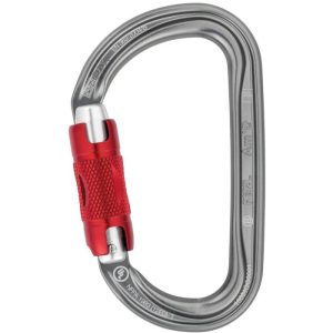 Petzl Am'D Aluminum Carabiner - 2-Stage Locking - Gray