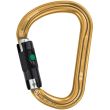Petzl WILLIAM Aluminum Carabiner - 3-Stage Ball Locking - Gold