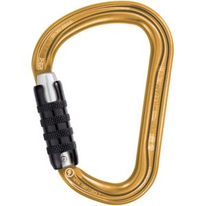 Petzl WILLIAM Aluminum Carabiner - 3-Stage Locking - Gold