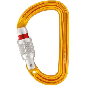 Petzl® Sm'D Aluminum Carabiner - Screw Locking - Yellow with Bright Gate