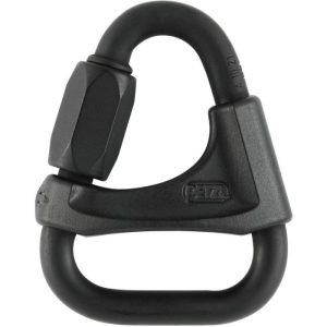 Petzl DELTA 8mm Triangular Steel Quick Link with Bar (Black)