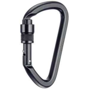 SMC Kinetic Aluminum Carabiner - Screw Locking - Black (NFPA)