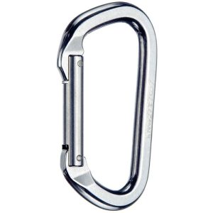 SMC Mountain D Straight Gate Aluminum Carabiner - Non-Locking - Silver