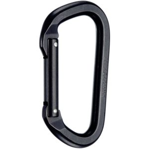 SMC Mountain D Straight Gate Aluminum Carabiner - Non-Locking - Black