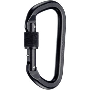 SMC Locking D Aluminum Carabiner - Screw Locking - Black