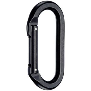 SMC Oval Straight Gate Aluminum Carabiner - Non-Locking - Black