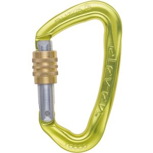 Austrialpin Eleven Aluminum Carabiner - Screw Locking - Yellow with Bright Gate