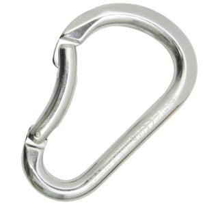 Kong Paddle Bent Gate Aluminum Carabiner - Non-Locking - Bright