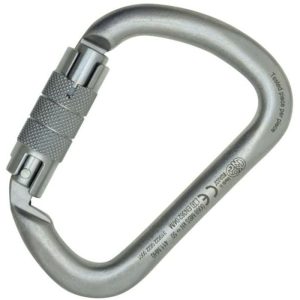 Kong X-Large Carbon Twist Lock Carabiner - 2-Stage Locking - Lunar White
