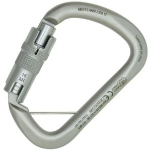 Kong X-Large Carbon Auto Block Carabiner with Bar - 3-Stage Locking - Lunar White (ANSI)