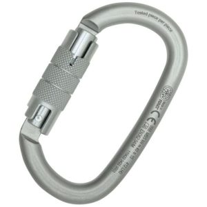 Kong Ovalone Carbon Steel Carabiner - Twist Lock - Lunar White