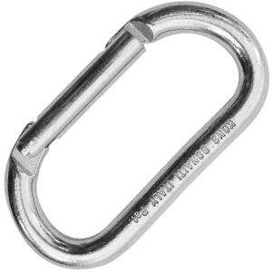 Kong Steel Oval Straight Gate Steel Carabiner - Non-Locking - Bright