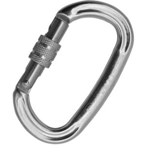 Kong Ovalone Aluminum Carabiner - Screw Locking - Bright