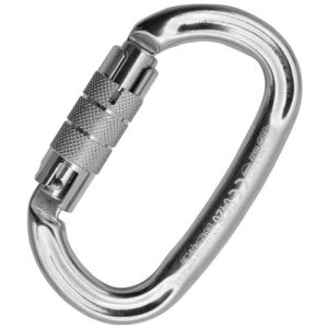 Kong Ovalone Aluminum Carabiner - 2-Stage Locking - Bright
