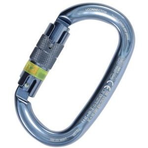 Kong I-Ovalone Aluminum Twist Lock Carabine With NFC Chip - 2-Stage Locking - Titanium