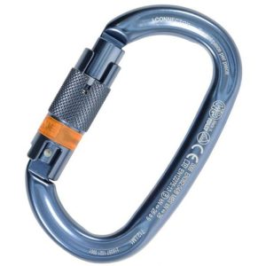 Kong I-Ovalone Aluminum Auto Block Carabiner With NFC Chip - 3-Stage Locking - Titanium