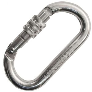 Kong Oval Classic Aluminum Carabiner - Screw Locking - Plain