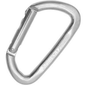 Kong Straight Gate Guide Aluminum Carabiner - Non-Locking - Bright