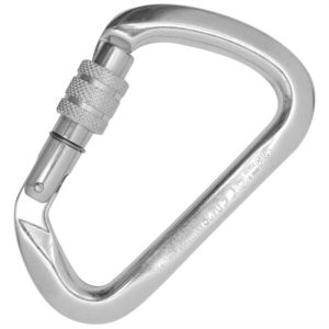 Carabiner Large Multiuse Aluminum Carabiner - Screw Locking - Bright