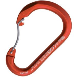 Kong Paddle Wire Bent Gate Aluminum Carabiner - Non-Locking - Red