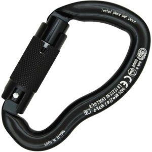 Kong Ergo Auto Block Aluminum Carabiner - 3-Stage Locking - Black