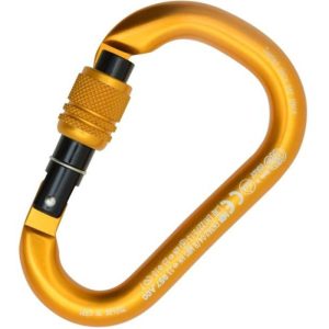 Kong HMS Napik Aluminum Carabiner - Screw Locking - Orange/Black