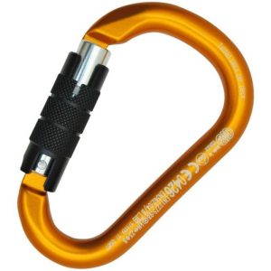 Kong HMS Napik Aluminum Carabiner - 2-Stage Locking - Orange/Black