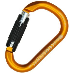 Kong HMS Napik Auto Block Aluminum Carabiner (3-Stage Locking) - Orange/Black