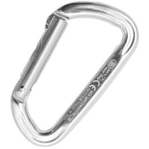 Kong Trapper Straight Gate Aluminum Carabiner - Non-Locking - Bright