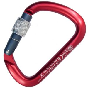 Kong X-Large ALU Screw Sleeve Carabiner - Screw Locking - Red