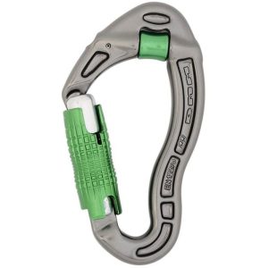 DMM Revolver Aluminum Carabiner (3-Stage Locking) - Titanium/Green