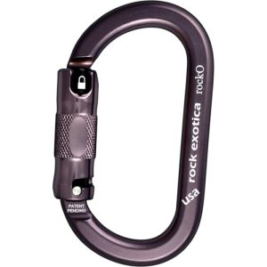 Rock Exotica rockO Aluminum Carabiner - 3-Stage Locking - Plum