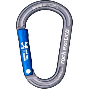 Rock Exotica rockX Aluminum Accessory Carabiner - Non-Locking - Light Gray