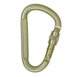 ISC HMS Steel Carabiner - Screw Locking - Gold