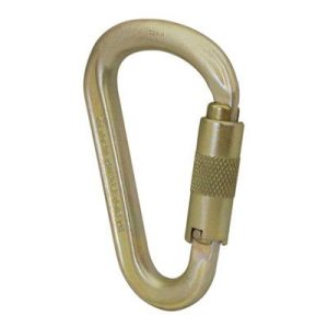 ISC HMS Steel Carabiner - 3-Stage Locking - Gold