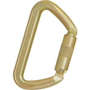 ISC Small Iron Wizard Steel Carabiner - Screw Locking - Gold