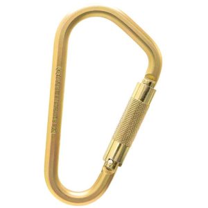 ISC KH307 Firemans Carabiner with Pin (2-Stage Locking) - Gold