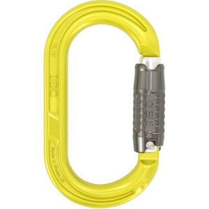 ISC KL121 Oval Aluminum Carabiner - 3-Stage Locking - Lime Green