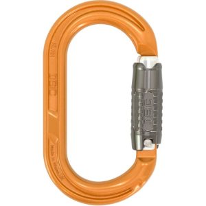 ISC KL121 Oval Aluminum Carabiner - 3-Stage Locking - Orange