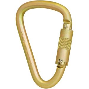 ISC Klettersteig Steel Carabiner - 2-Stage Locking - Zinc Plated