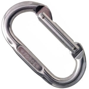 SMC Force Oval Straight Gate Aluminum Carabiner - Non-Locking - Silver