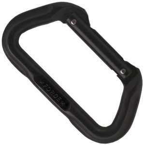 SMC Force TAC-D Straight Gate Aluminum Carabiner - Non-Locking - Tactical Black