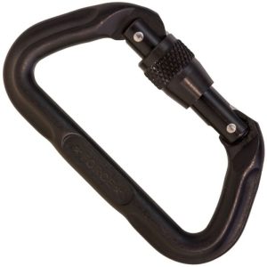 SMC Force TAC-D Aluminum Carabiner - Screw Locking - Tactical Black