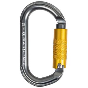 Sterling OH Aluminum Carabiner - 3-Stage Locking - Dark Silver