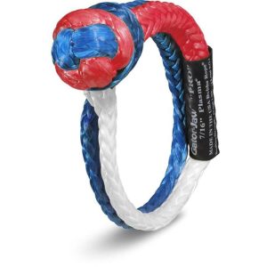 Bubba Rope Limited Edition Patriot Gator-Jaw PRO Synthetic Soft Shackle 7/16" - Blue/White/Red