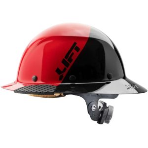 Lift Safety DAX FIFTY/50 Fiber Resin Full Brim Hard Hat - Red/Black